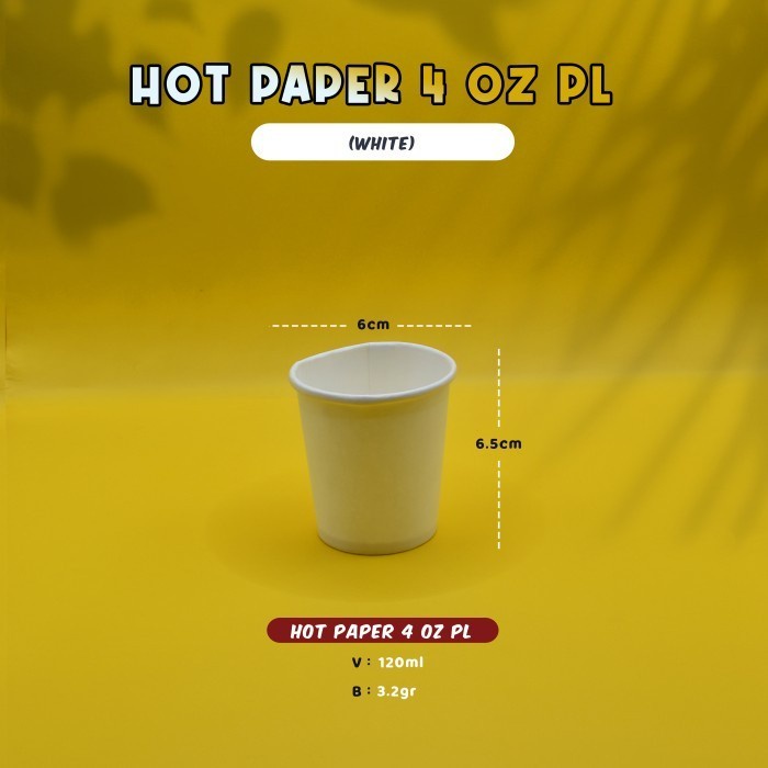 Jual Paper Cup 4 OZ - Hot Paper Cup - Paper Cup Kopi - Gelas Kertas ...