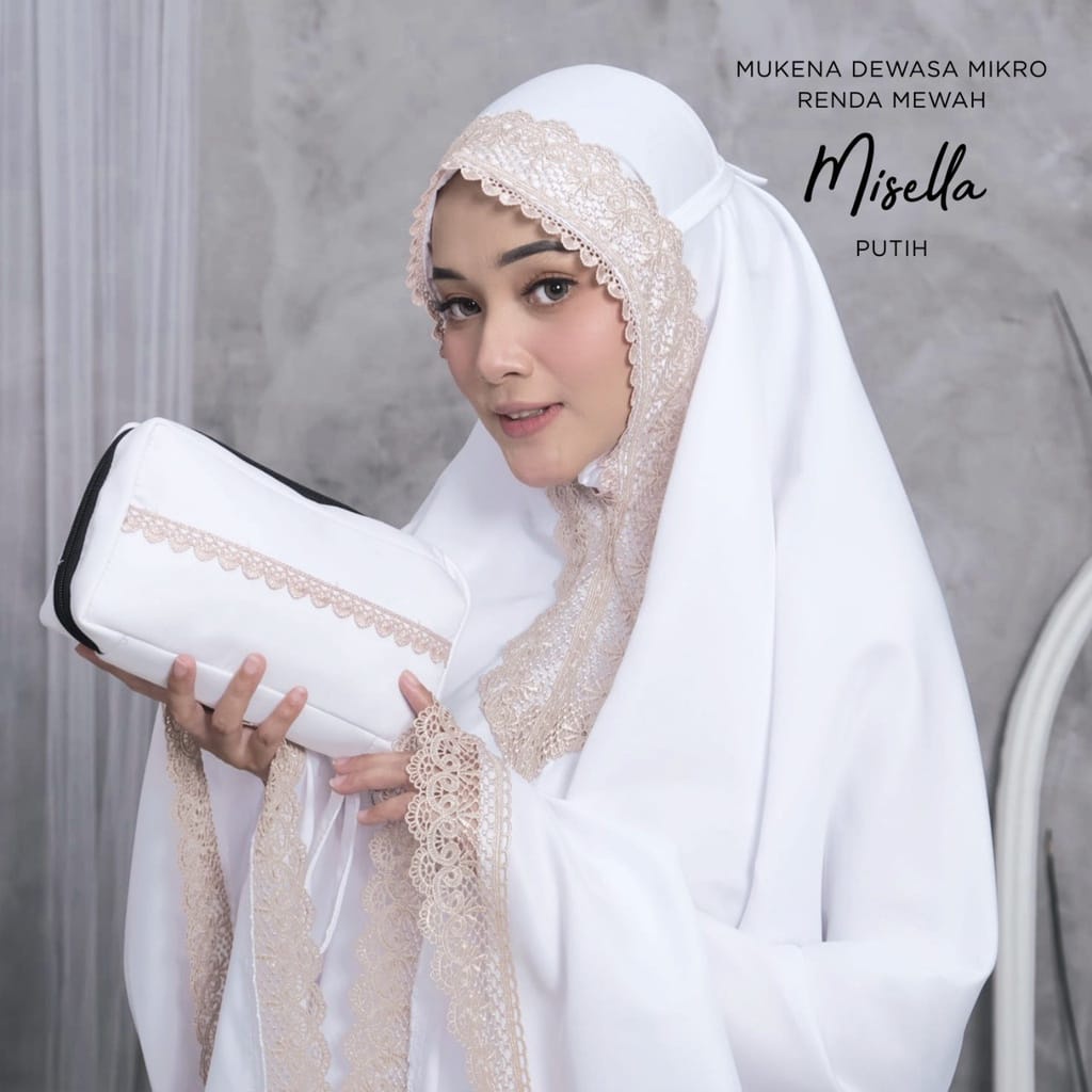 COD Mukena Dewasa 2in1 Misella Mukenah Katun Mikro 2in1 Nadilla Series Renda Import Free Tas Unik Mukena Motif Cantik Renda Mewah