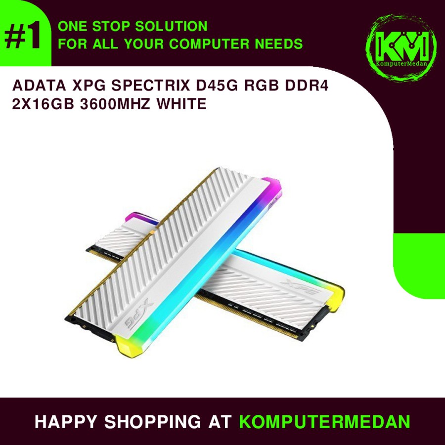Jual ADATA XPG SPECTRIX D45G DDR4 32GB (2x16GB) RGB 3600MHz - WHITE ...