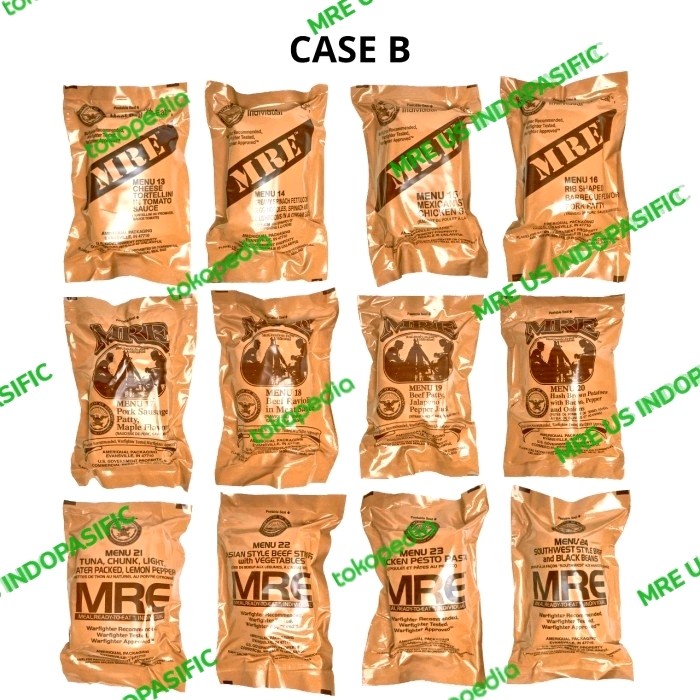 Jual MRE Amerika Ransum Tentara case B menu 1324 Shopee Indonesia