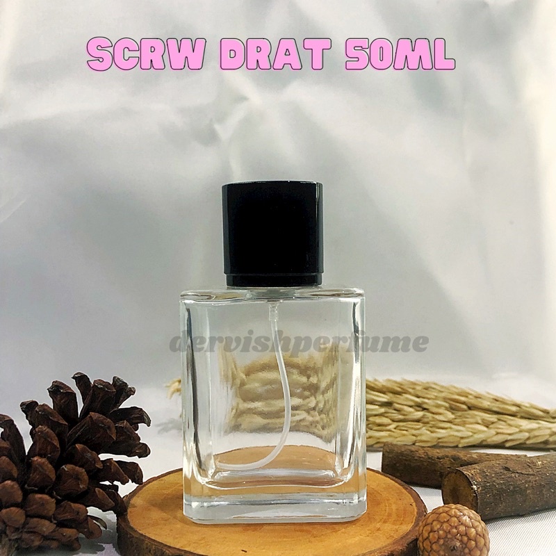 Jual BOTOL PARFUM KACA 50ml DRAT MODEL SCRW | Shopee Indonesia