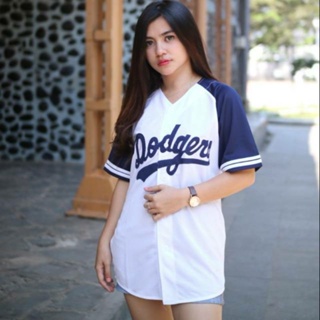 Baju baseball / Jersey baseball Dodgers maroon Ready stock qualitas premium  lokal