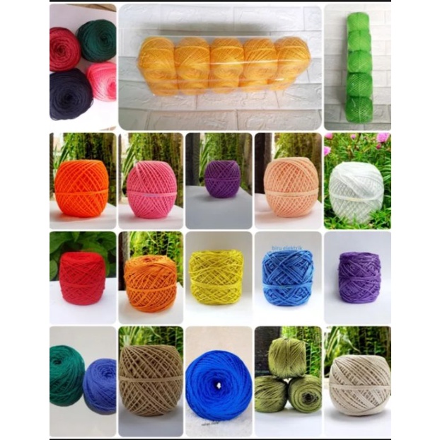 Jual Benang Rajut paket Lengkap 5 Bola | Shopee Indonesia