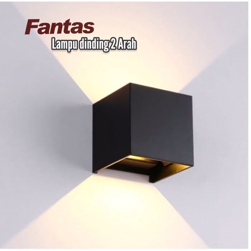 Jual Lampu dinding 2 arah outdor kotak LED 6 Watt-lampu dinding ...