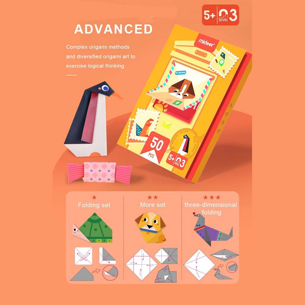Jual Mideer Origami Advanced Level 3 Kertas Lipat Anak 5+ Mainan ...