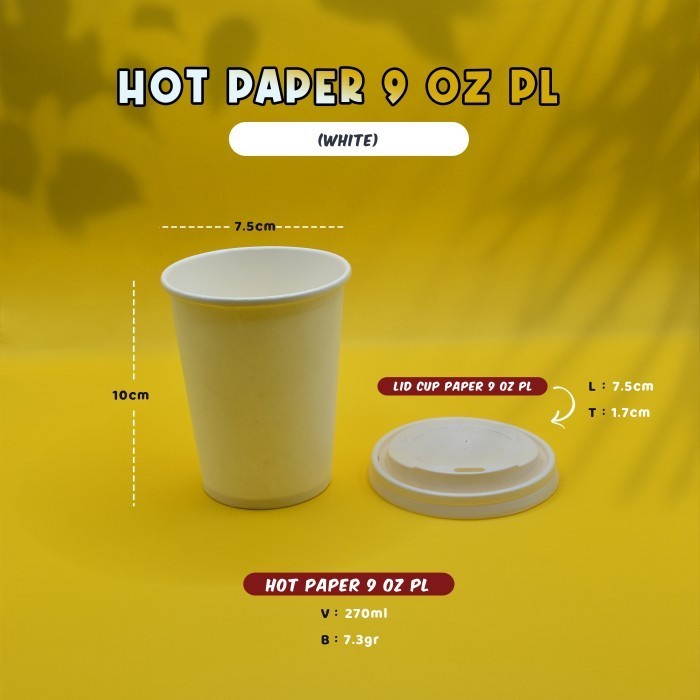 Jual Paper Cup 9 OZ PL - Hot Paper Cup - Cup Kopi - Gelas Kertas Minum ...