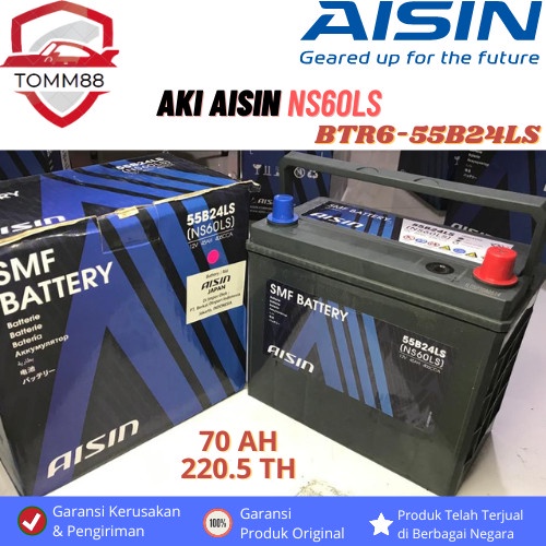 Jual AKI AISIN MAZDA 2/E-2000 DIESEL/FAMILIA/LANTIS/AISIN-NS60LS /100%