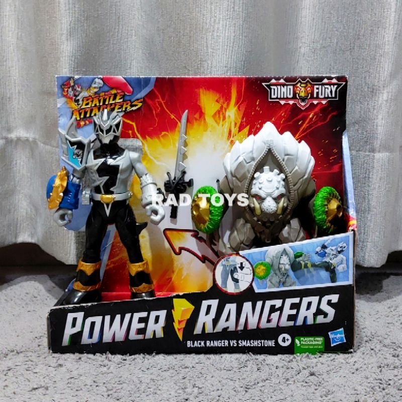 Jual Black ranger vs smashstone hasbro power rangers dino fury | Shopee ...