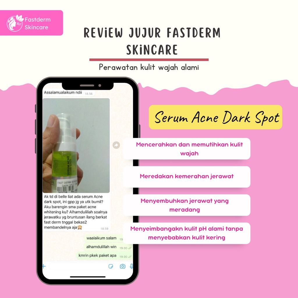 Jual Fast Derm Serum Acne Dark Spot | Shopee Indonesia