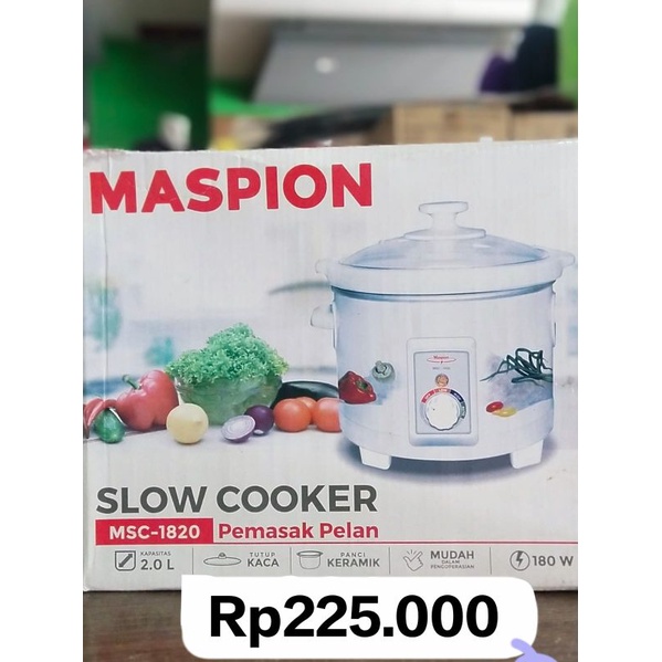 Jual Maspion Slow Cooker Pemasak Pelan Msc 1820 Shopee Indonesia