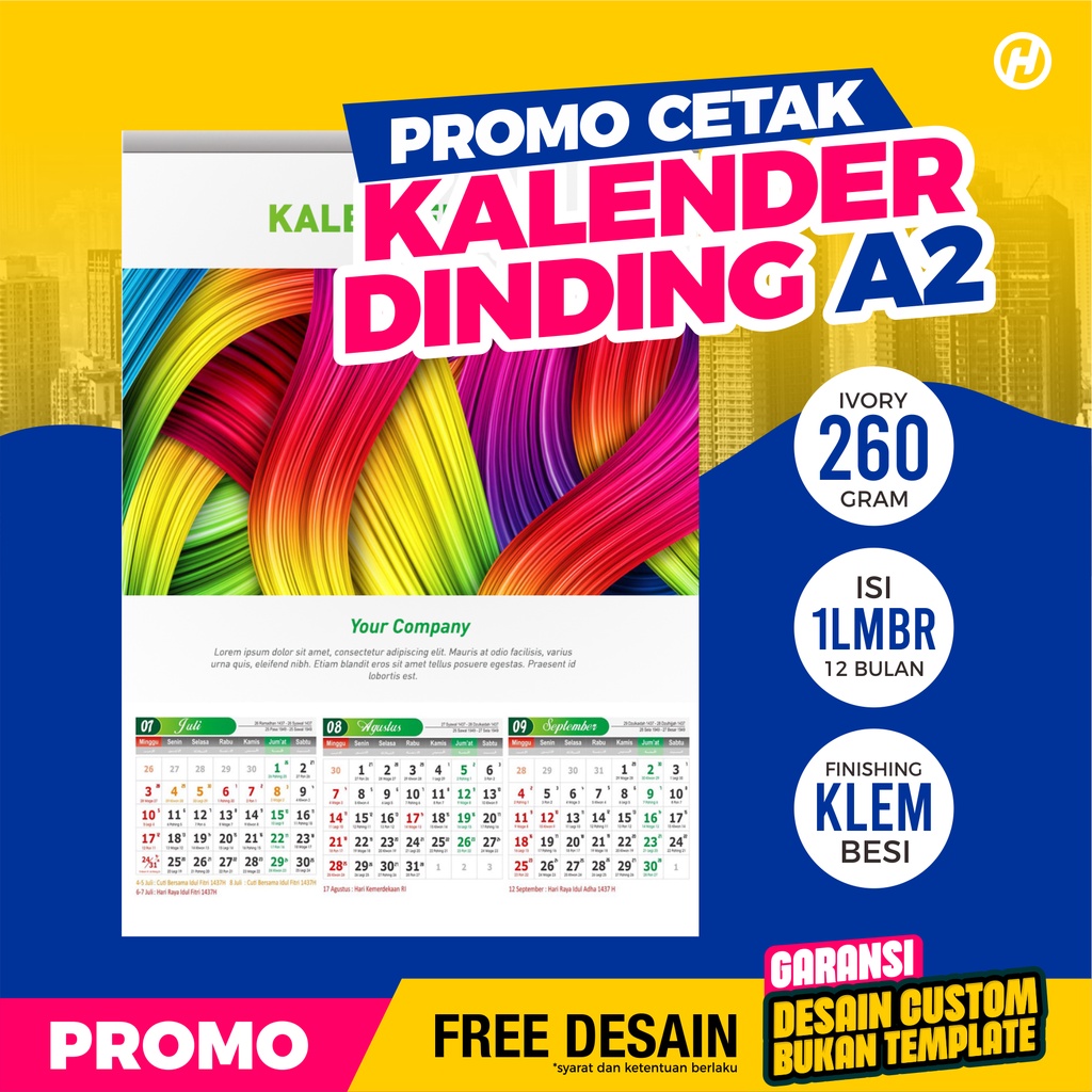 Pembuatan Kalender A2 