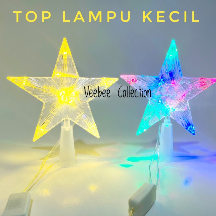 Jual Topper Bintang Lampu LED Pohon natal kecil/ ujung pohon lampu ...