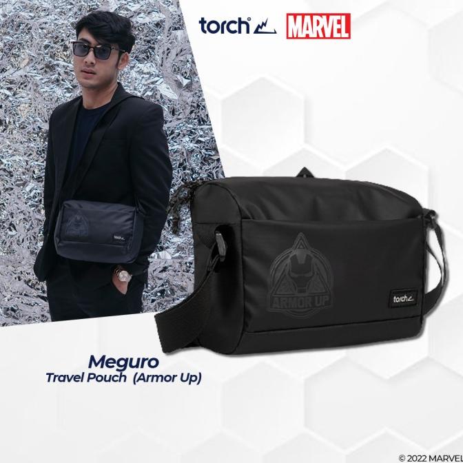 Jual Marvel Iron Man Armor Up Torch Meguro Sling Bag L Black Shopee Indonesia