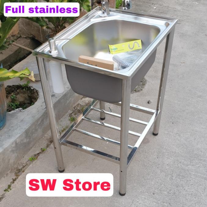 Jual Kitchen Sink Table Bak Cuci Piring Meja Single Bowl 60X45 ...