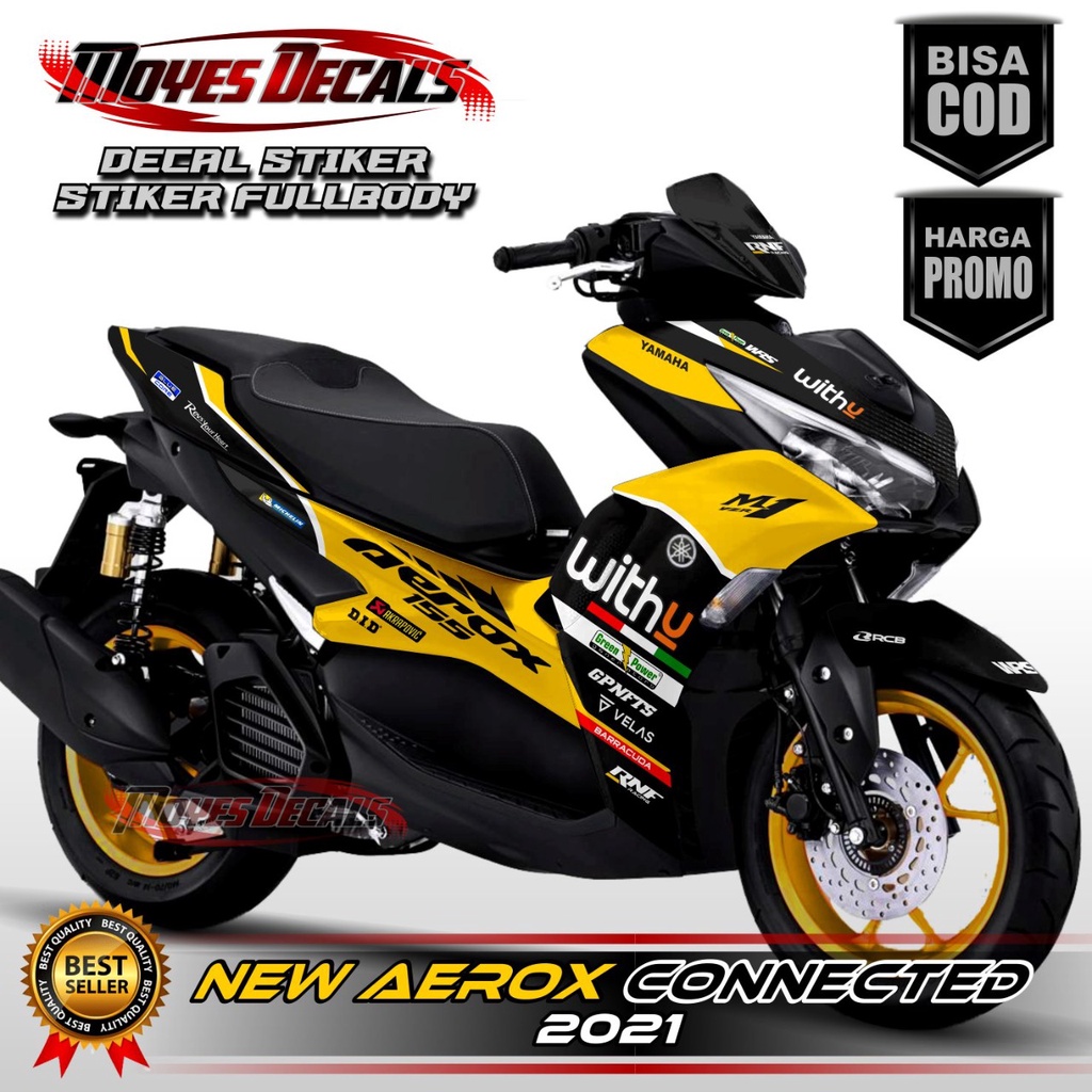 Jual Sticker Decal New Aerox 155 - Racing GP WITH U Fullbody 002 ...