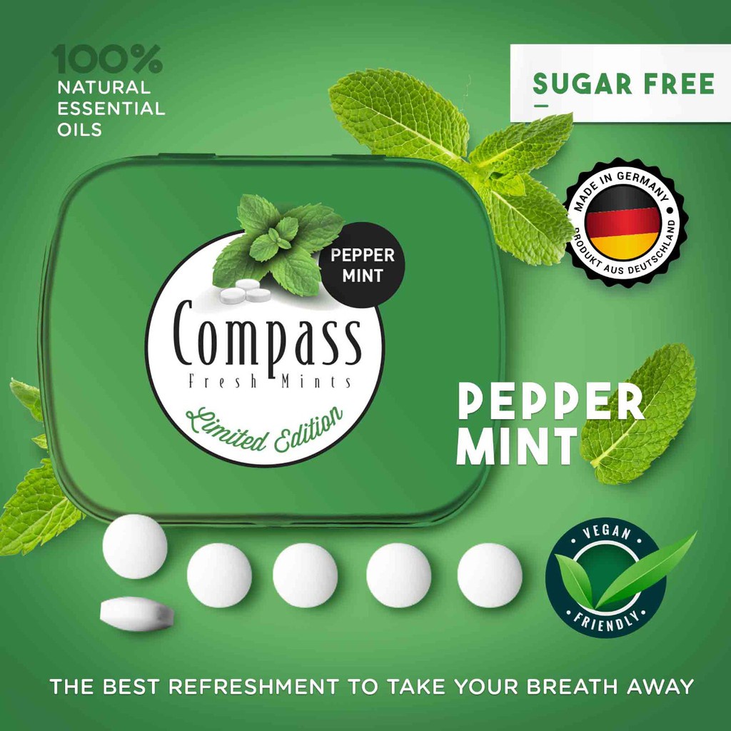 Jual Compass Fresh Mint Candy (Permen Mint Sugar Free) 14g | Shopee ...