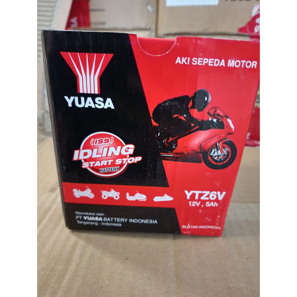 Jual AKI MOTOR/ ACCU MOTOR YUASA YTZ6V SUZUKI SATRIA | Shopee Indonesia