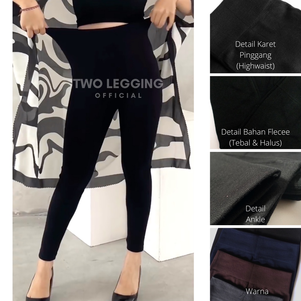 Jual TWO LEGGING | Legging Basic Tebal Wanita Polos Big Size Highwaist ...