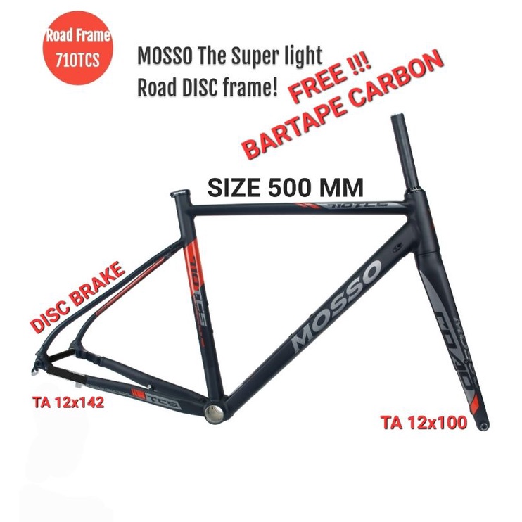 Jual FRAME SEPEDA ROADBIKE MOSSO 710TCS SIZE 500MM 50CM DISCBRAKE ...