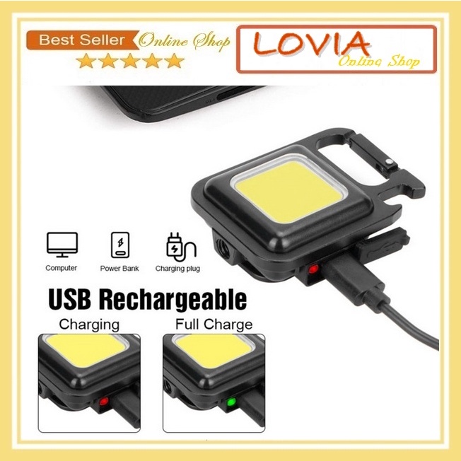 Jual Pembuka Tutup Botol Gantungan Kunci Senter LED COB Rechargeable ...