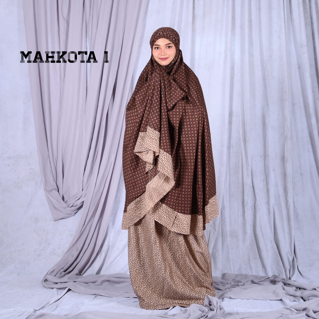 Jual Mukena Batik Dewasa Lawasan Kayu Manis Mahkota Shopee Indonesia