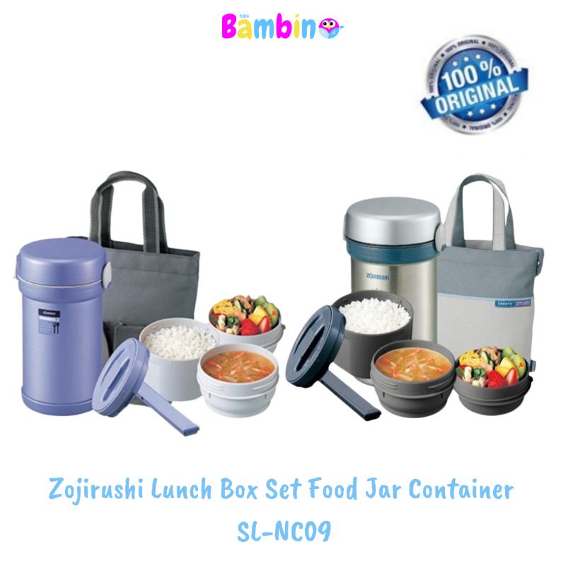 Jual Zojirushi Lunch Box Set Food Jar Container SLNC09 Shopee Indonesia