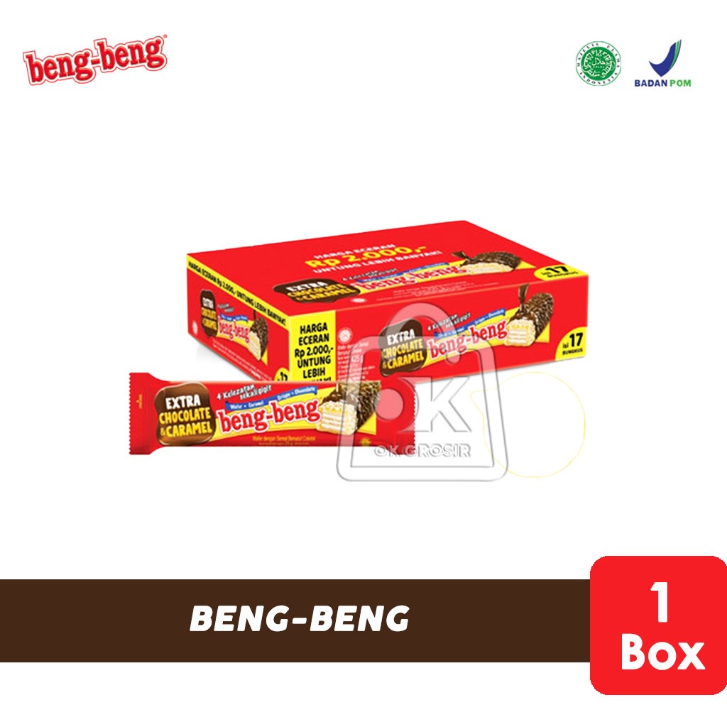 Jual Beng Beng Chocolate Wafer/ Extra Chocolate Caramel (25gr1 Box ...