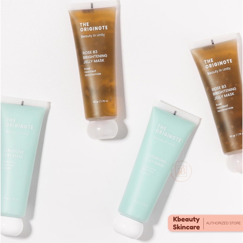 Jual The Originote Rose B3 Brightening Jelly Mask / Cerabiome Clay Mask ...
