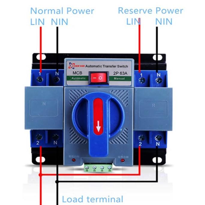 Jual Automatic Transfer Switch Ats 63A 2P Auto Otomatis Pln Genset ...