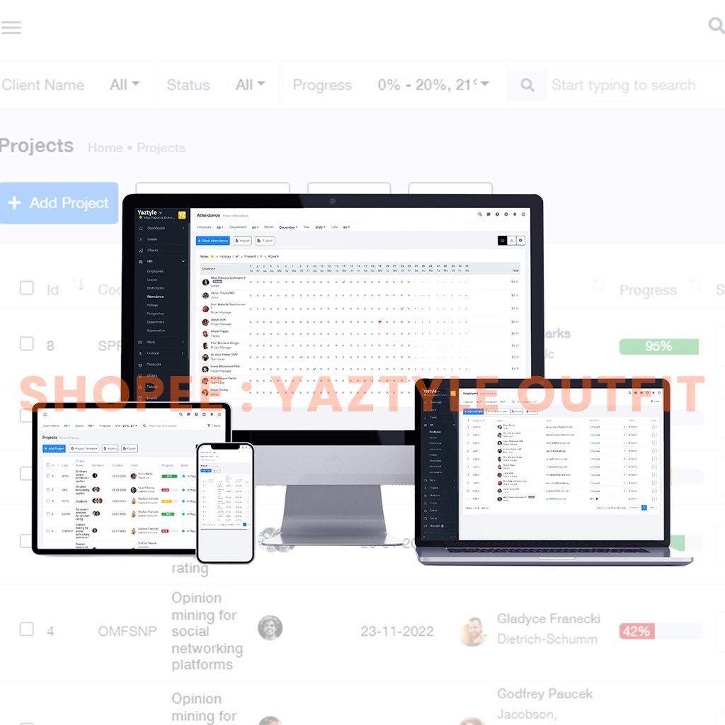 Jual Software Manajemen Proyek, Software HRD & Software CRM | Shopee ...