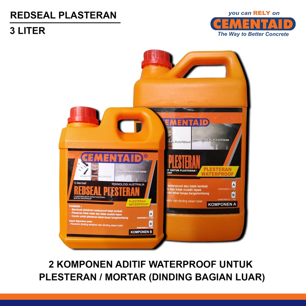 Jual CEMENTAID - REDSEAL PLESTERAN Komponen Aditif Waterproof untuk ...