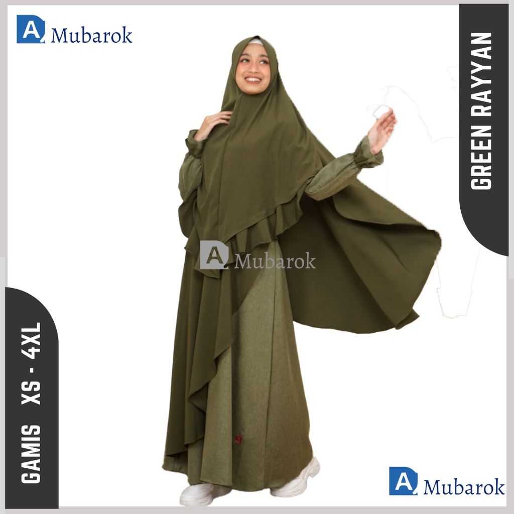 Jual Rayyan Ibu Green Baju Muslim Couple Suami Istri Kapelan Keluarga