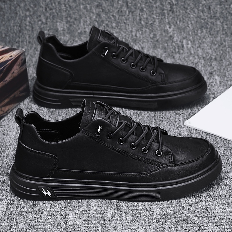 Jual SEPATU SNRAKER IMPORT ORIGINAL SEPATU VERIO KULIT HITAM POLOS