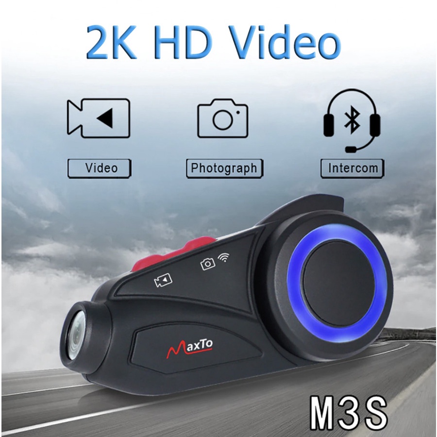 Jual Maxto M3S Bluetooth Radio FM Camera Intercom Helm 6 Rider Alt M3 ...