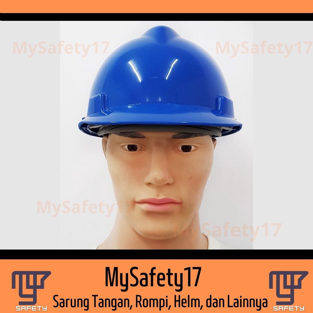 Jual HELM SAFETY MSA LOKAL + FASTRACK SNI ORI PROYEK HELMET BIRU Shopee Indonesia