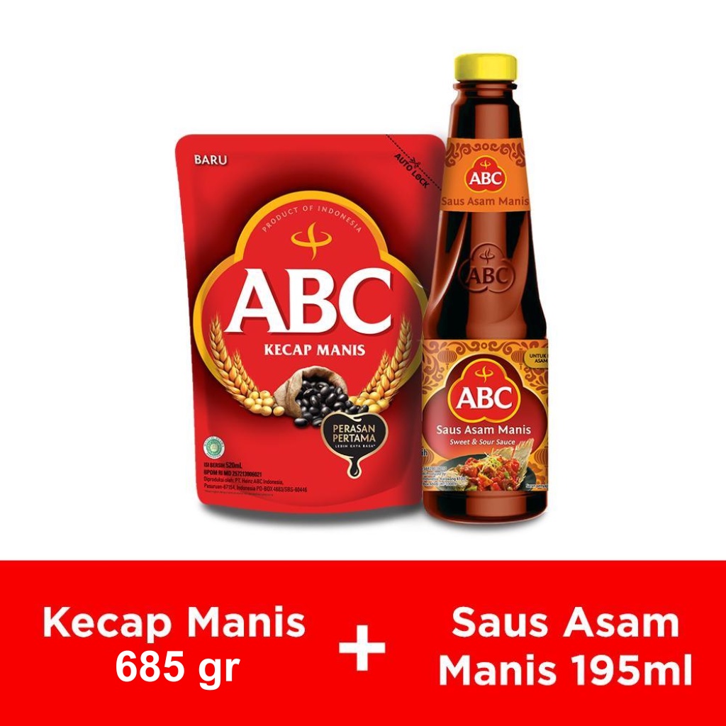 Jual ABC Kecap Manis 520ml + Saus Asam Manis 195ml Shopee Indonesia