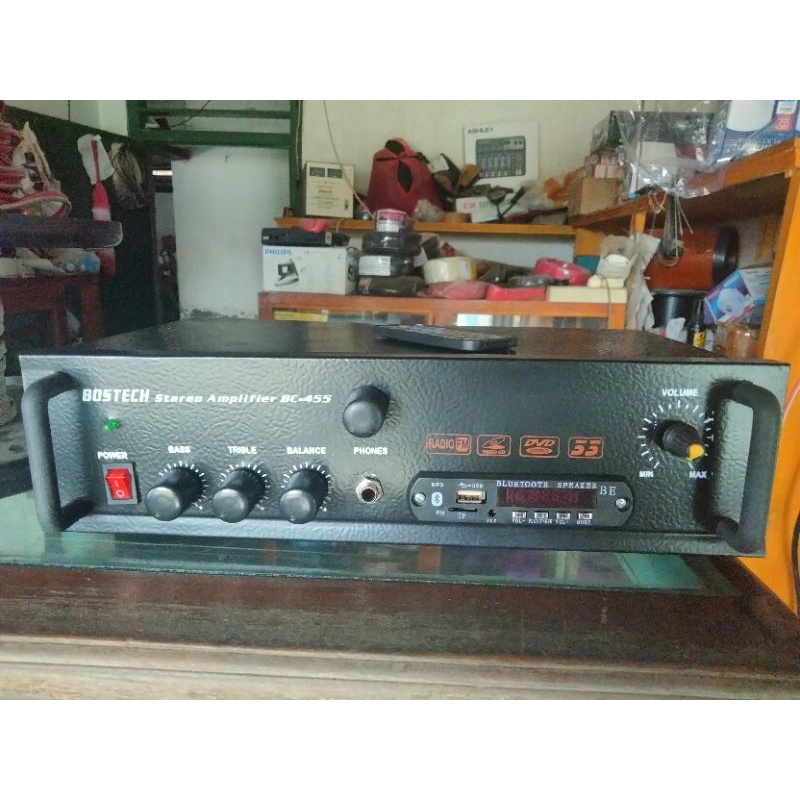Jual Power Amplifier Rakitan 500watt + Bluetooth + Input Mic Karaoke