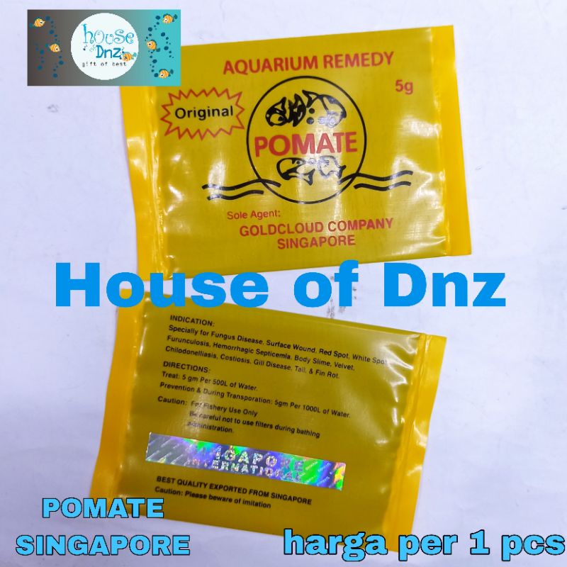 Jual ORIGINAL POMATE Singapura Obat Ikan Hias Arwana Pomet Jamur Pomed ...