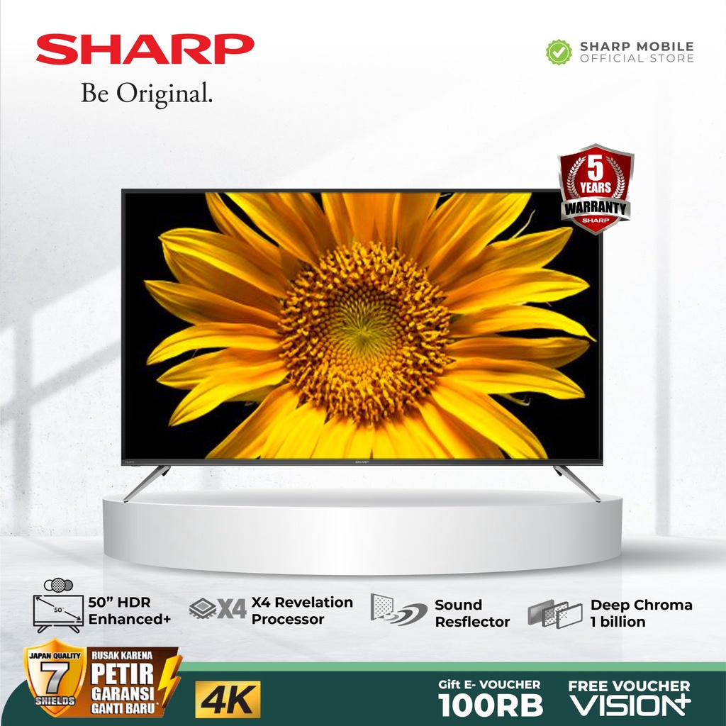 Jual SHARP 50 Inch 4K Android TV 4TC50DL1X Shopee Indonesia