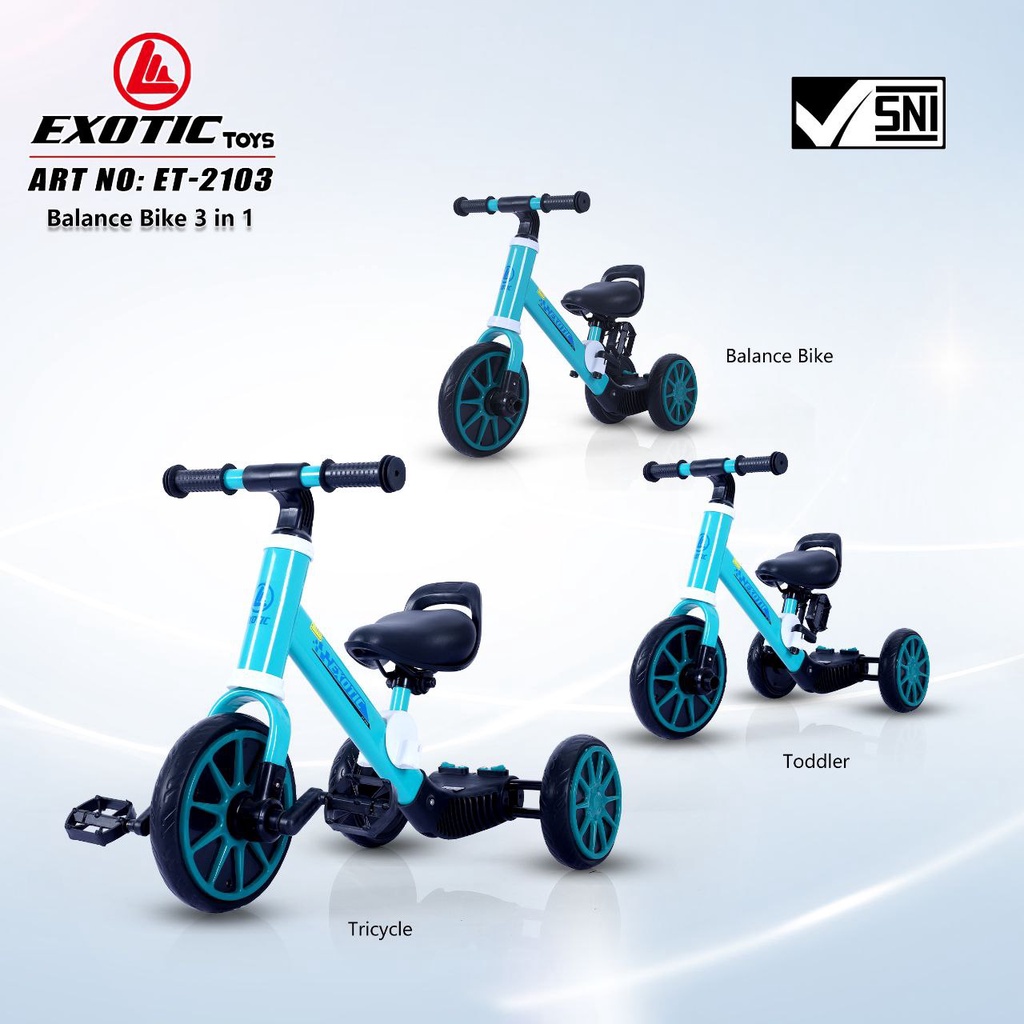 Jual Balance Bike EXOTIC ET 2103 Sepeda Keseimbangan 3 IN 1 Push Bike Shopee Indonesia