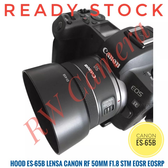 JJC Replaces Canon ES-65B lens hood. Fits Canon RF 50mm f/1.8 STM Lens