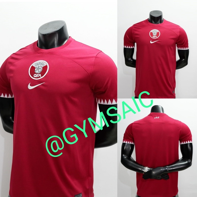 Jual JERSEY QATAR HOME WORLD CUP 2022 TUAN RUMAH BAJU BOLA QATAR