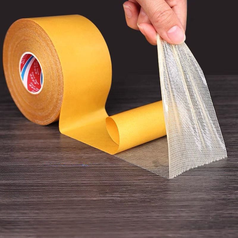 Jual Double Tape Kuning Super Kuat Tahan Air Isolasi Dua Sisi Cuaca ...