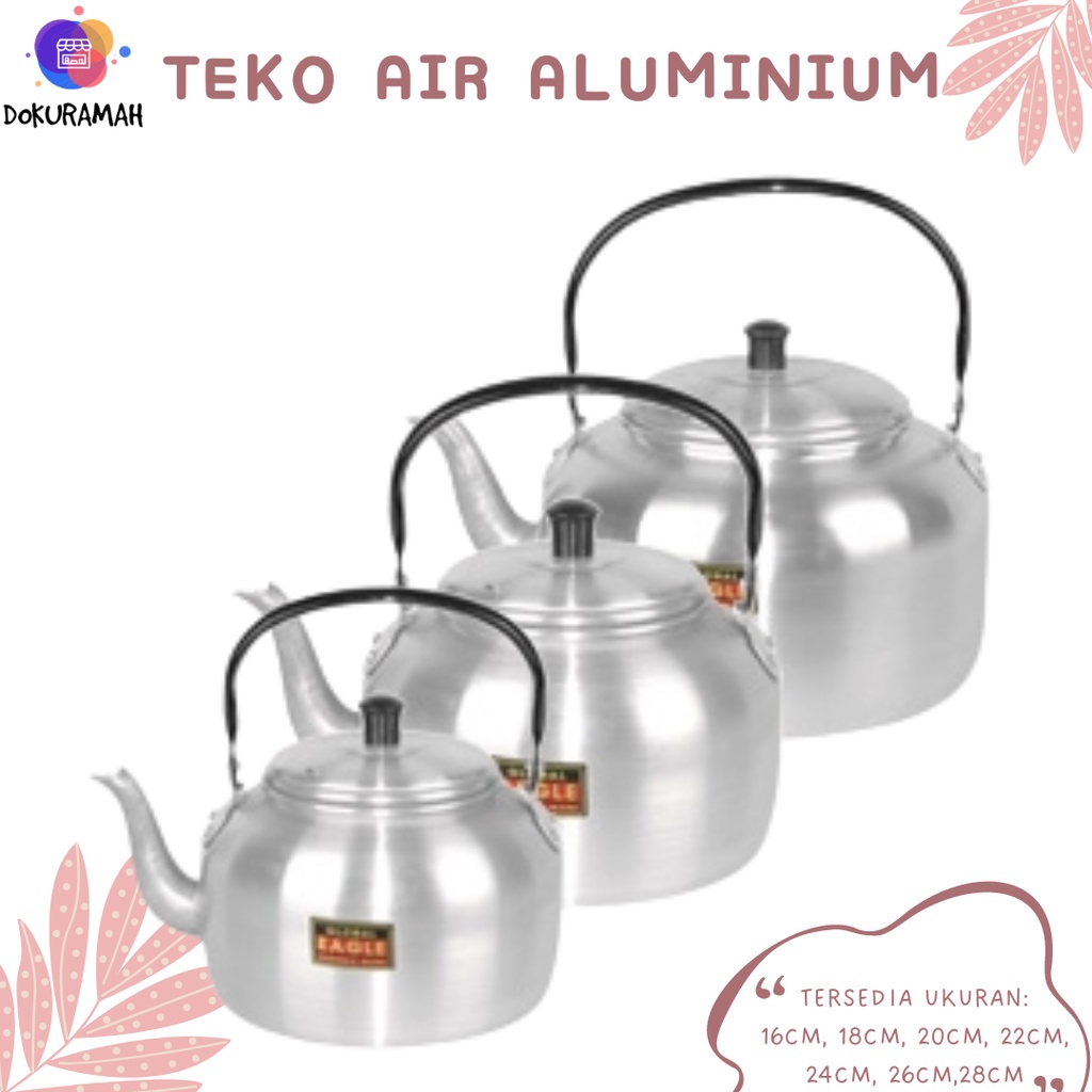 Jual Teko Air Aluminium Ceret Air Ketel Air Ceret Masak Air Teko Cor Eagle Pegangan 1735