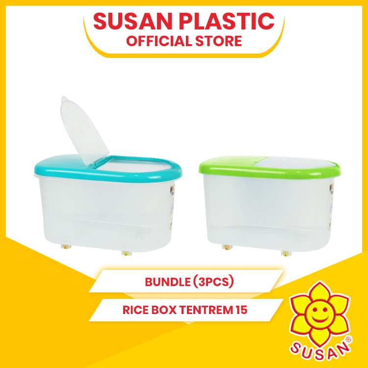 Jual (3PCS) Rice Box Tentrem 15 - Tempat Beras - Kotak Beras | Shopee ...