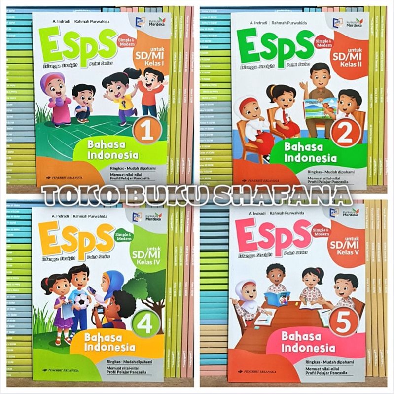 Jual BUKU ESPS BAHASA INDONESIA KELAS 1 2 4 5 SD/MI ERLANGGA KURIKULUM ...