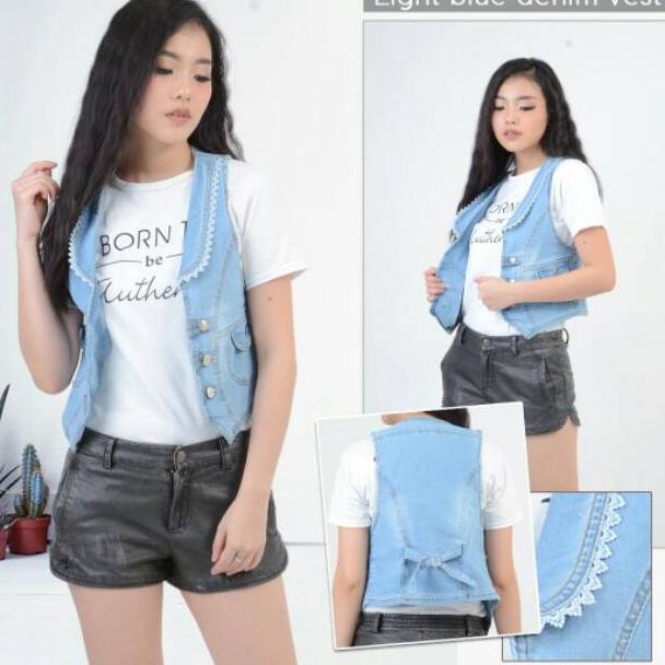 Jual Kirim Hari Ini Rompi Wanita Rompi Jeans Rompi Jala Jaket Wanita