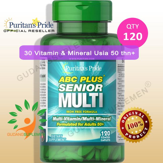 Jual ABC Plus Senior Multivitamin & Mineral Puritan's Pride120