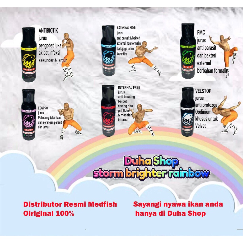 Jual Medfish Internal Free 100mL obat ikan mengatasi berput kembung ...