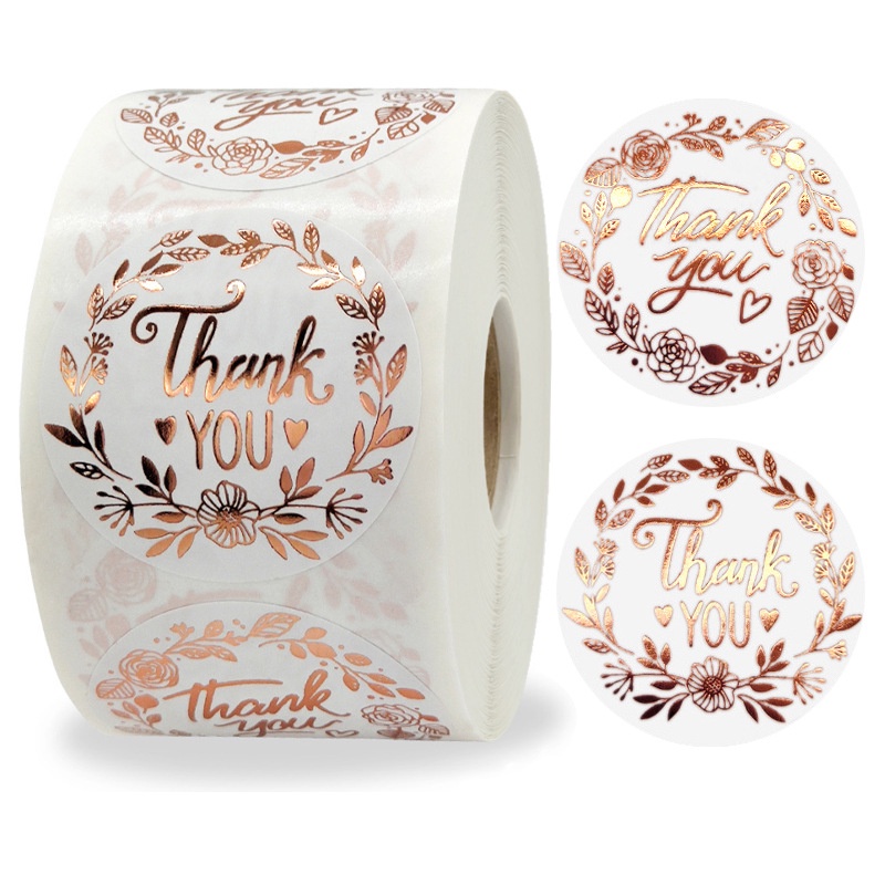 Jual (100 PC) STIKER LABEL THANK YOU GOLD / STICKER DEKORASI LABEL ...